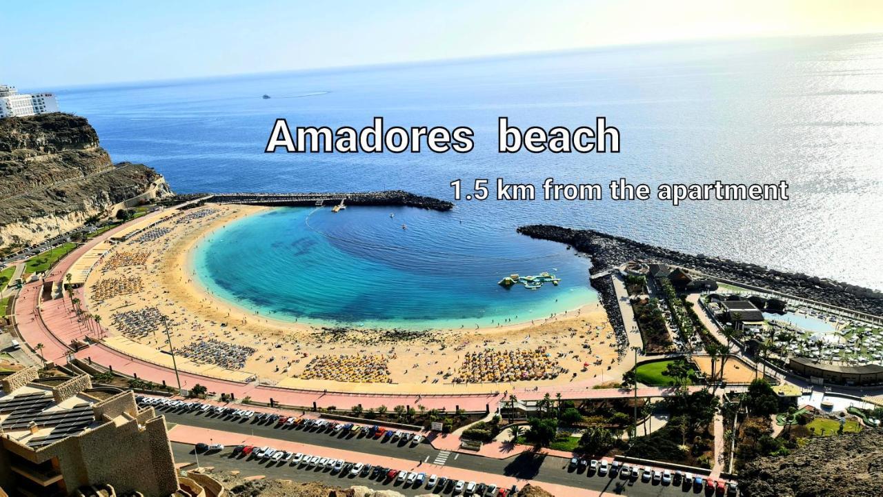 פלאיה דל קורה Oceanfront Deluxe-45M,Heated Pools,2Aircondition, 2Tv-65",Dishwasher,600Mb,Lift,Amadores View ! מראה חיצוני תמונה