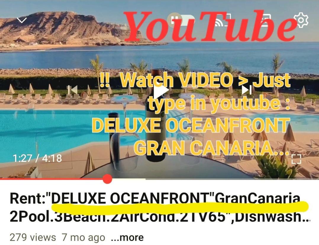 פלאיה דל קורה Oceanfront Deluxe-45M,Heated Pools,2Aircondition, 2Tv-65",Dishwasher,600Mb,Lift,Amadores View ! מראה חיצוני תמונה
