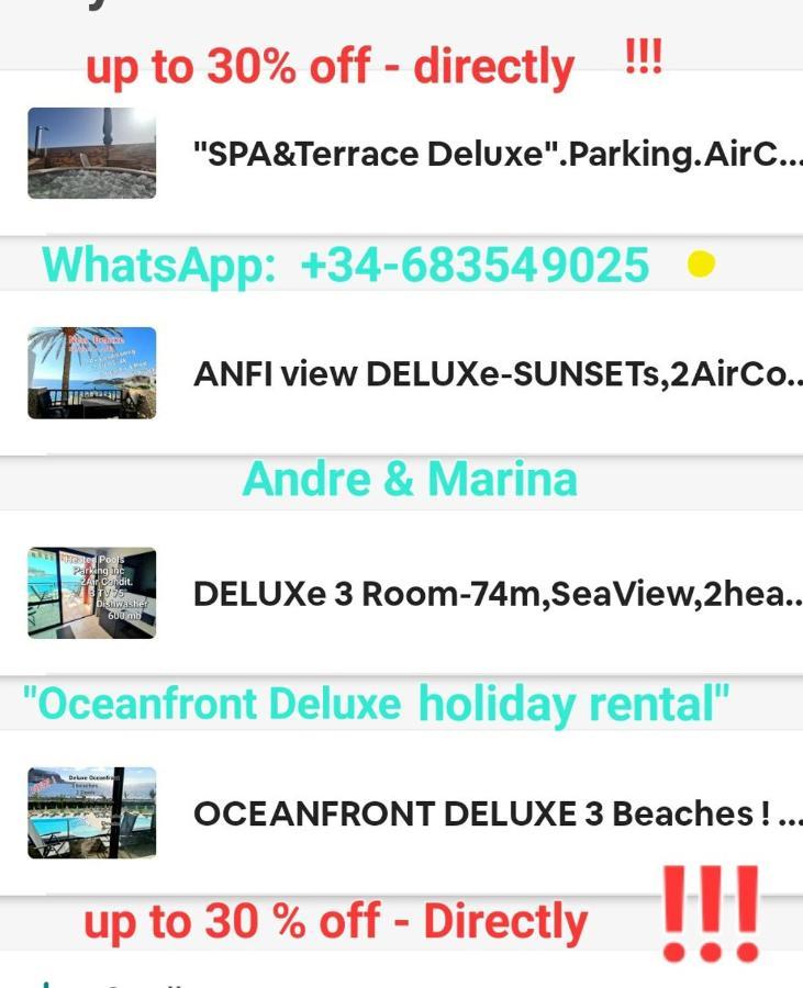 פלאיה דל קורה Oceanfront Deluxe-45M,Heated Pools,2Aircondition, 2Tv-65",Dishwasher,600Mb,Lift,Amadores View ! מראה חיצוני תמונה