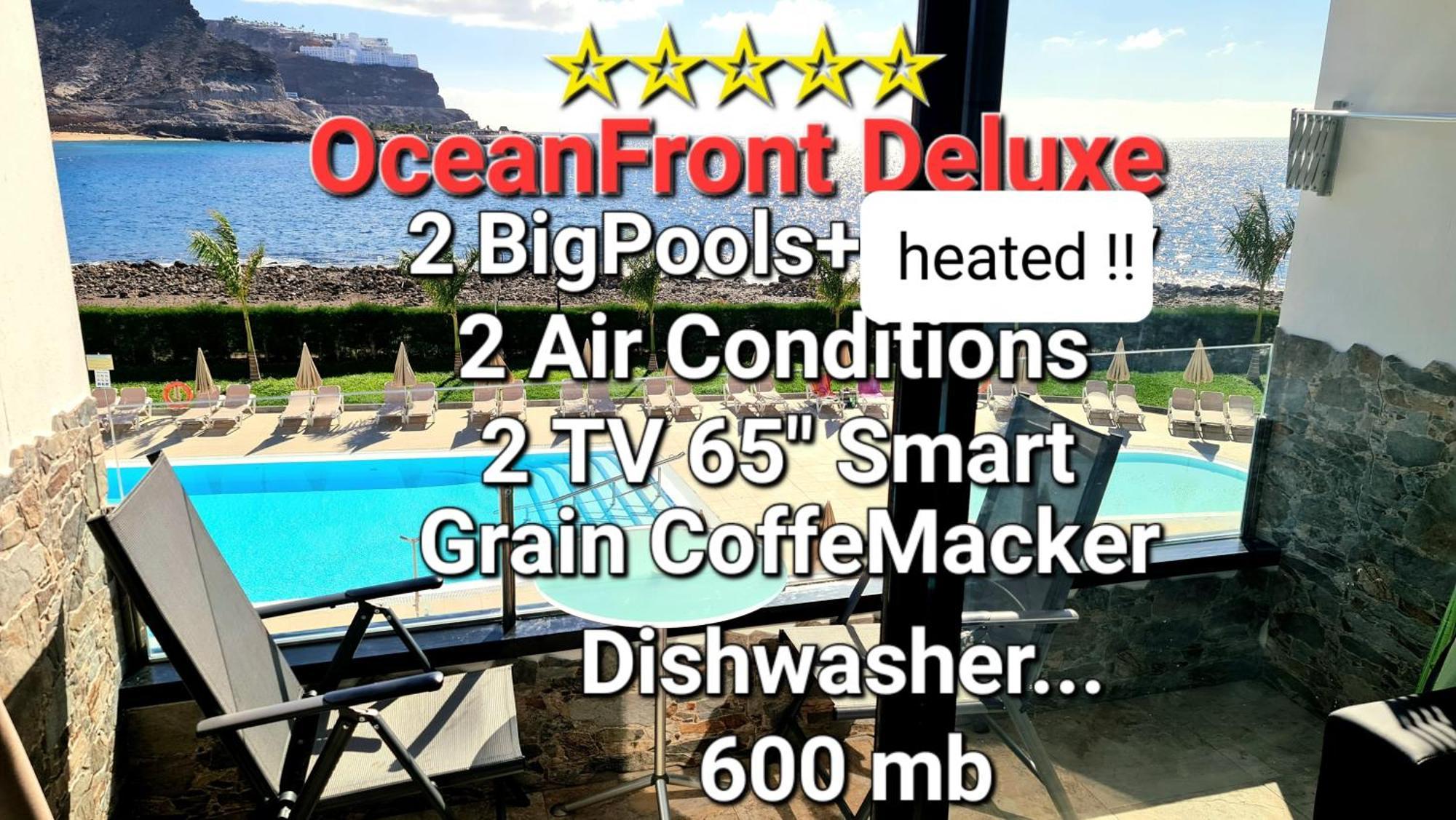 פלאיה דל קורה Oceanfront Deluxe-45M,Heated Pools,2Aircondition, 2Tv-65",Dishwasher,600Mb,Lift,Amadores View ! מראה חיצוני תמונה