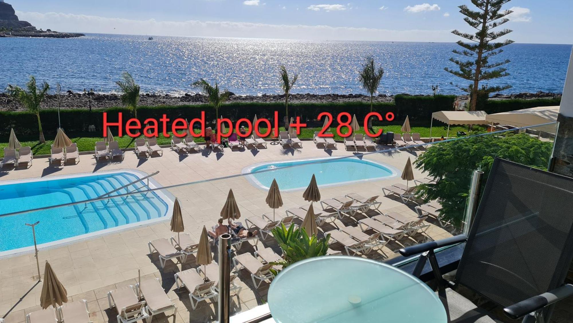 פלאיה דל קורה Oceanfront Deluxe-45M,Heated Pools,2Aircondition, 2Tv-65",Dishwasher,600Mb,Lift,Amadores View ! מראה חיצוני תמונה